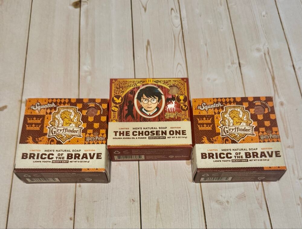 Dr. Squatch Harry Potter Soap Lot of 3 Bricc of the Brave Chosen One